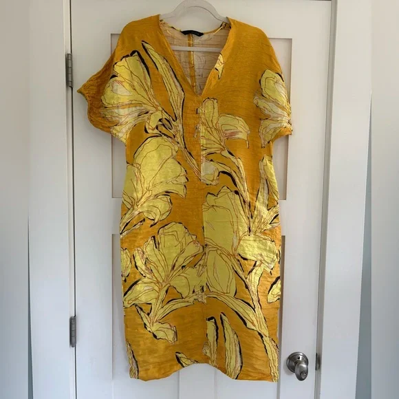 ZARA ZW COLLECTION
PALM PRINT DRESS WITH
POCKETS - Picture 6 of 10
